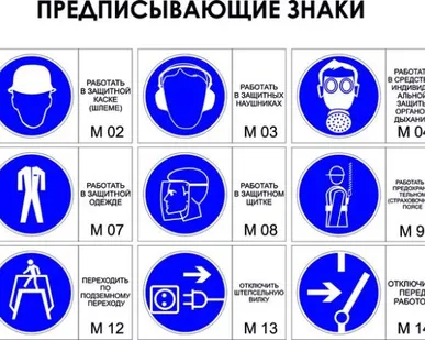 фото Предписывающие знаки