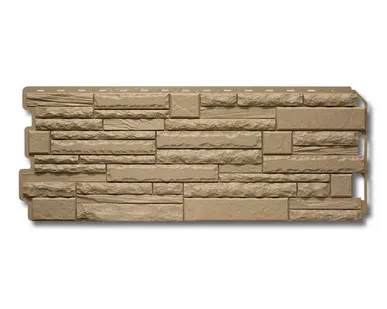 фото Фасадная панель (АП) Камень Скалистый ЭКО Бежевый 1170*450*23 мм (раб.размер 1100*430)