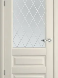 фото Межкомнатные двери ALBERO "Эрмитаж-2" Ваниль (ДО) Мателюкс Ромб