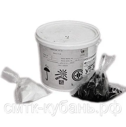 Фото №0 Герметик УТ-34 тиоколовый трехкомпонентный, 20 кг