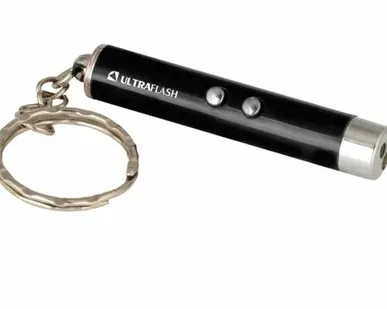 фото Фонарь Ultraflash LED30L 1LED+лазерная указка 3*AG3, черный, алюм.