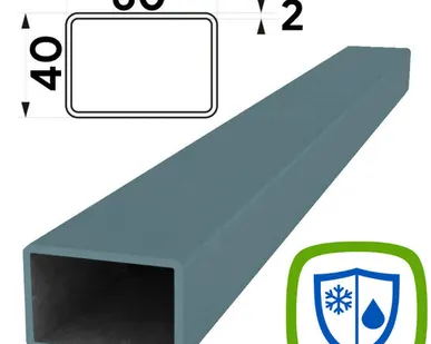 фото Труба профильная 60х40мм стенка 2мм длина 6 метров АНТИКОРРОЗИЯ