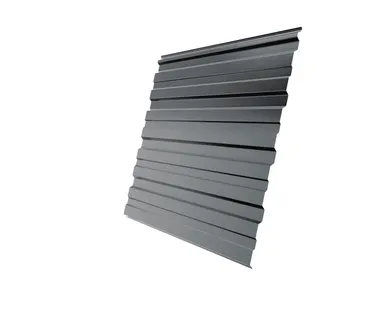 фото Профнастил С10R 0,5 Satin RAL 9006 бело-алюминиевый