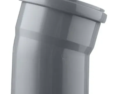 фото Отвод канализационный 110мм, 15 градусов