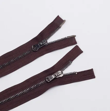 Фото №0 Молния металл Т5 70см 2 бег. т.коричневый/черный