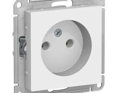 фото Механизм розетки 1-м СП AtlasDesign 16А без заземл. бел. SchE ATN000141