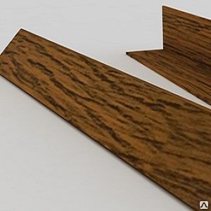 фото Уголок отделочный двухсторонний ПВХ "T.plast" 2,7м (махагон, 15х15 мм)