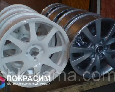 фото Полимерное покрытие автодисков