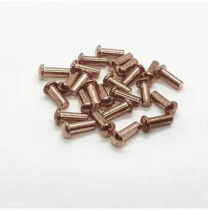 Фото №0 Заклепка 3х8 медная с полукруглой головкой, 25шт.