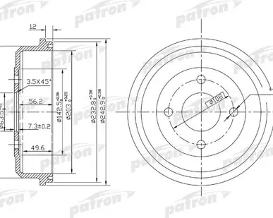 фото PDR1533 Барабан тормозной