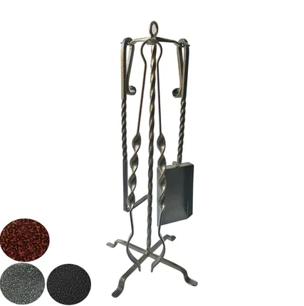 Фото №0 Набор для камина на стойке малый (3пред) черный