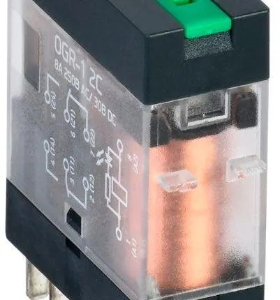 Фото №0 Реле общего назначения OGR-1 2C 24В DC с LED и тест. кнопкой ONI OGR-1-2C-DC24V-L-B