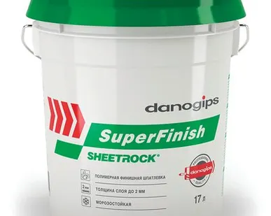 фото Шпаклевка DANOGIPS SuperFinish 28кг (17л) (зелёное ведро)