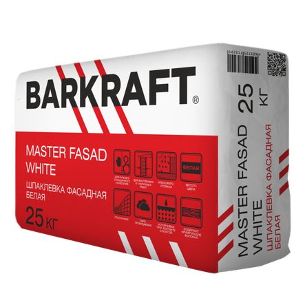 Фото №0 Шпаклевка BARKRAFT "MASTER FASAD WHITE" (25 кг)