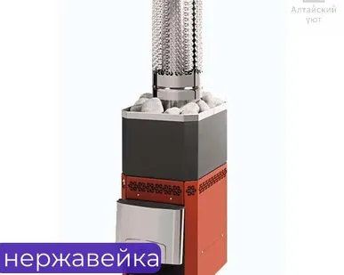 фото Печь банная под навесной бак, Русь-18ЛУ (Теплодар), 18 кВт, на 18 м3 с укороченным топливным каналом