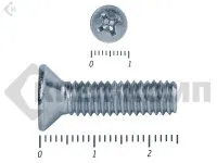 фото Винт потайной,цинк DIN965 6х 25 Средняя фасовка (480шт)