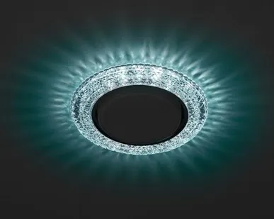 фото Светильник DK LD26 BL/WH декор cо светодиодной подсветкой Gx53 голуб. ЭРА Б0029639