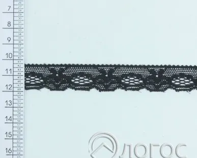 фото Кружево стрейч IS-279 15мм И, черный