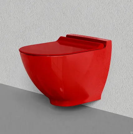 Фото №0 Унитаз W/H WC PAN (CONCEALED FIXING) (Красный)