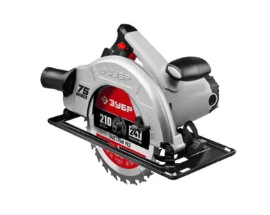фото Дисковая пила циркулярная Зубр ПД-75, 2 кВт, пропил 70 мм, диск 210х30 мм, плавный пуск