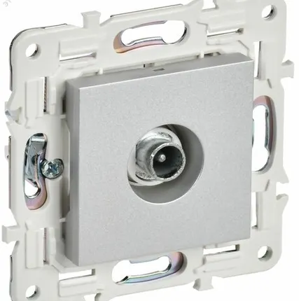 Фото №0 SKANDY Розетка TV проходная SK-A17S серебряный IEK