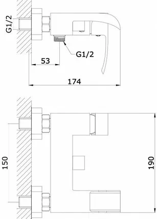 Фото №0 Ganzer Смеситель для ванны Ganzer GZ44033F белый/хром