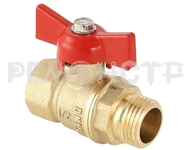 фото Кран шаровый вн/нар бабочка 1/2' (Стандарт) VALTEC (1/20) VT.123.GN.04 П