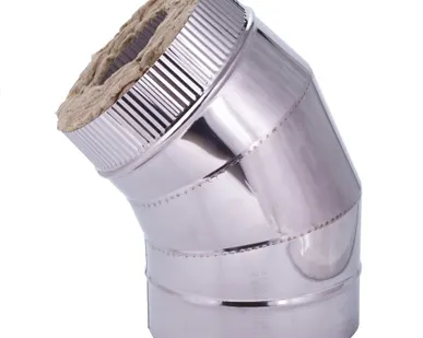 фото Отвод с изоляцией D115/215 мм угол 45 (нерж. 0,5/0,5 мм AISI 304 внутри)