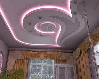 фото Потолок из гипсокартона под ключ