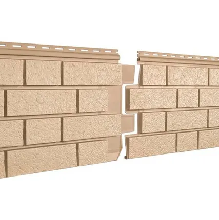 Фото №0 Фасадная панель "Стоун Хаус S-Lock Клинкер" (ЮП) 1950х292 мм Песочный