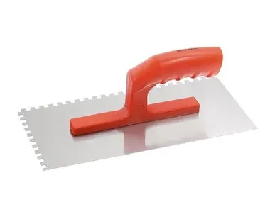 фото Гладилка стальная 280х130 мм зеркальн.полир.пластмас.ручка зуб 6х6 мм Matrix