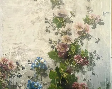 фото Репродукция фрески 21х28 см Розовый вьюн