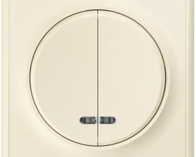 фото Выключатель 2-кл. СП Florence 10А IP20 с подсветкой механизм беж. 1E31801301 OneKeyElectro 2172802