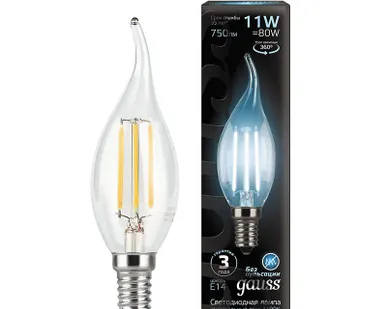 фото Лампа светодиодная Black Filament Свеча на ветру E14 11Вт 4100К Gauss 104801211