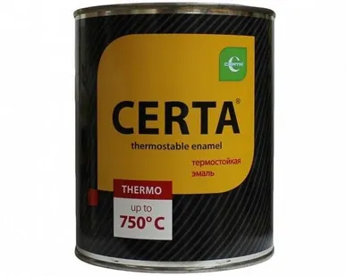 фото Эмаль термостойкая красно-коричневая 0,8кг ЦЕРТА (+500°С)