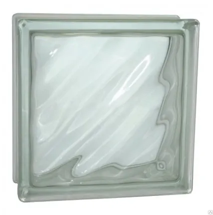 Фото №0 Стеклоблок Евро Волна б/ц