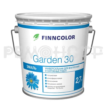 Фото №0 Эмаль алкид унив  2,7л база A Finncolor GARDEN 30 (6)* П