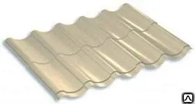 Фото №0 Металлочерепица Монтеррей Супер бежевая, цвет 1015 в размер