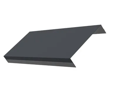 фото Ламель обратная 125 жалюзи Texas 0,5 Quarzit с пленкой RAL 7024 мокрый асфальт