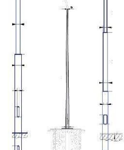 фото Опора граненая марки ОГКС-1,3-10,0-2,0