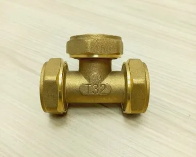 фото Обжимной тройник 32х32х32 мм, Hydrosta, цанговый, 1 шт