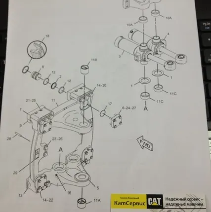 Фото №0 CATERPILLAR 428E Запчасти для экскаваторов оригинальные