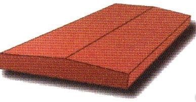 фото Козырёк заборный 2-х скатный размер: 50,0 x 18,0 cm красный