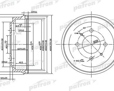 фото PDR1485 Барабан тормозной