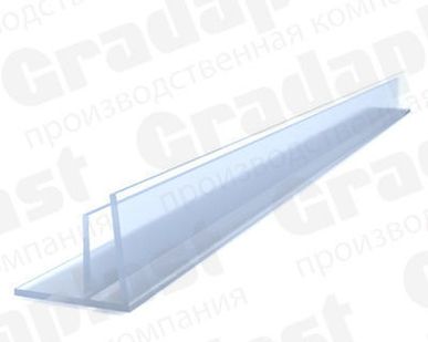 фото FP 8-10 мм профиль пристенный прозрачный 6 м