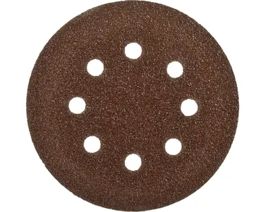 фото Шлифкруг универсальный абразивный Зубр 35350-125-240, 125 мм, Р240, 8 отверстий, 5 шт.