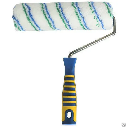 Фото №0 Валик полиэстер 8х53х180мм,бюгель, структурированный, с сине-зел.полосой