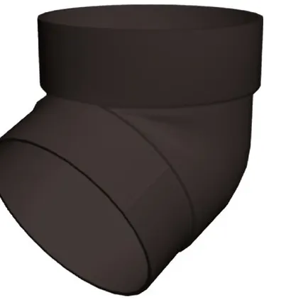 Фото №0 Колено трубы 67 град. ПВХ Grand Line коричневое (RR32)