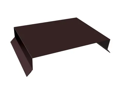 фото Парапетная крышка прямая 200мм 0,5 Quarzit lite с пленкой RAL 8017 шоколад