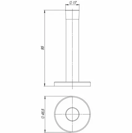 Фото №0 Упор дверной настенный FUARO STOPPER/M.15 INOX (нерж. сталь) /46303/